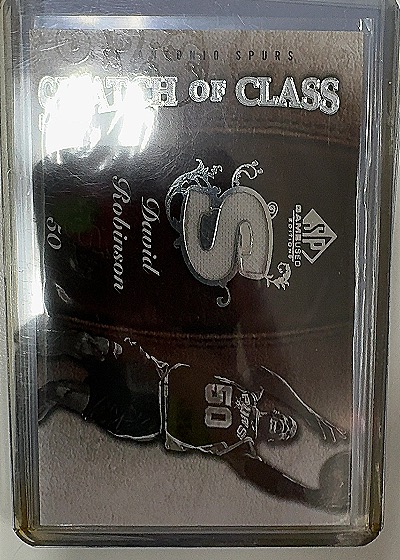 2007-08 SP Game Used Swatch of Class David Robinson — front