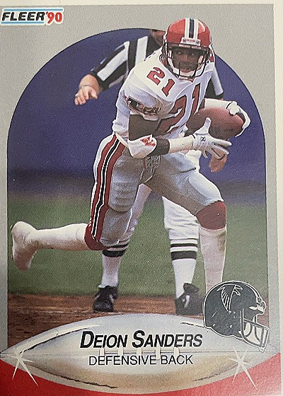 Deion Sanders 1990 Fleer #382 — front