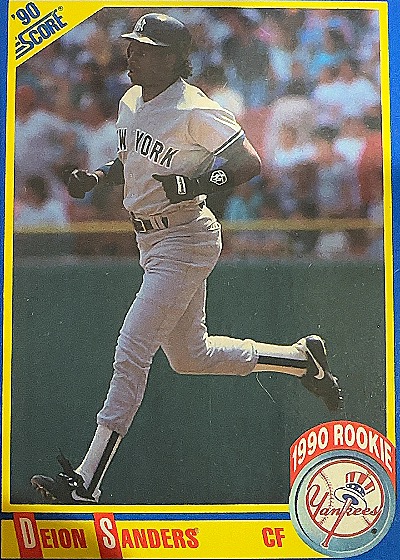1990 Score #586 Deion Sanders — front