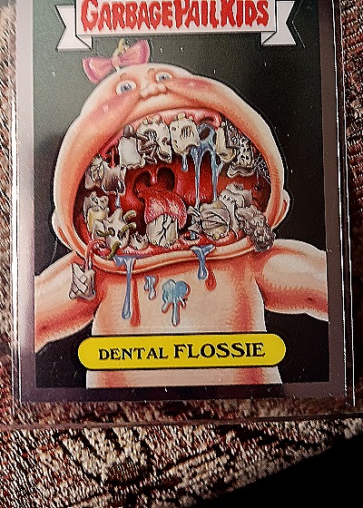 1986 Topps Garbage Pail Kids Series 5 #203b Dental Flossie — front