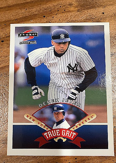 1997 Score True Grit Derek Jeter — front