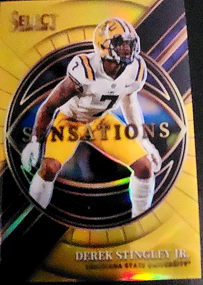 2022 Panini Select Draft Picks Sensations Derek Stingley Jr. — front