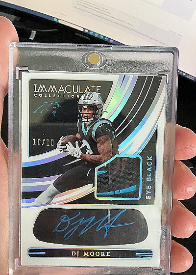 2022 Immaculate Collection Eye Black DJ Moore Auto 10/10 — front