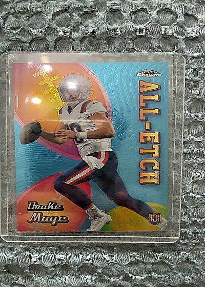 2024 Topps Chrome All-Etch Drake Maye Rookie — front