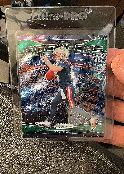Drake Maye 2024 Panini Prizm Fireworks — front
