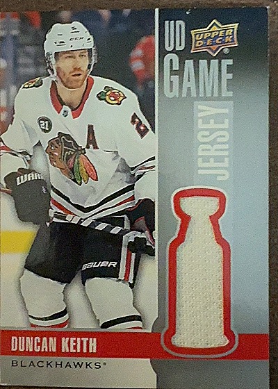 Duncan Keith 2019-20 Upper Deck UD Game Jersey — front