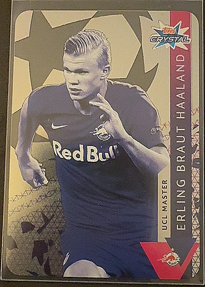 2019-20 Topps Crystal UCL Master Erling Braut Haaland — front