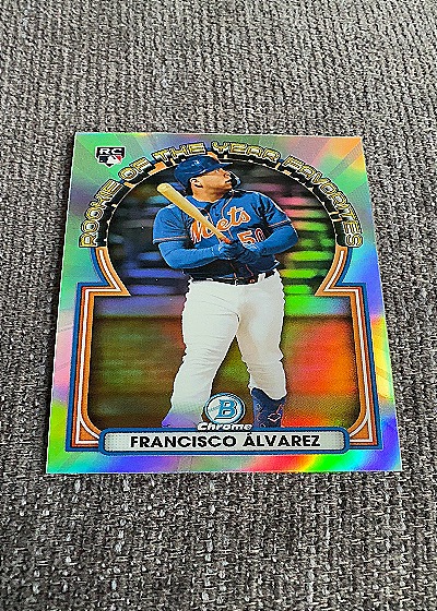 2023 Bowman Chrome Rookie of the Year Favorites Francisco Alvarez — front