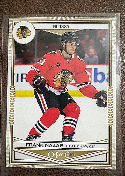 Frank Nazar Blackhawks O-Pee-Chee Glossy — front