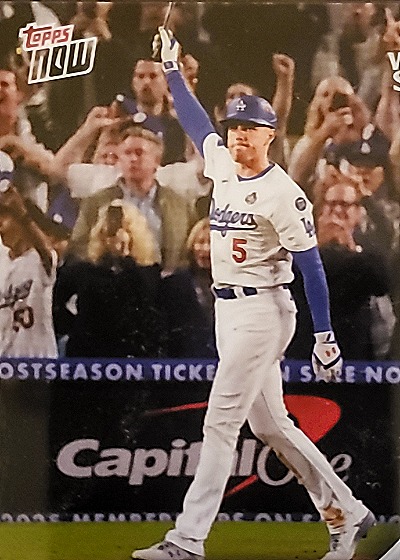 2024 Topps Now #866 Freddie Freeman 1st World Series Grand Slam Walk-Off HR — front