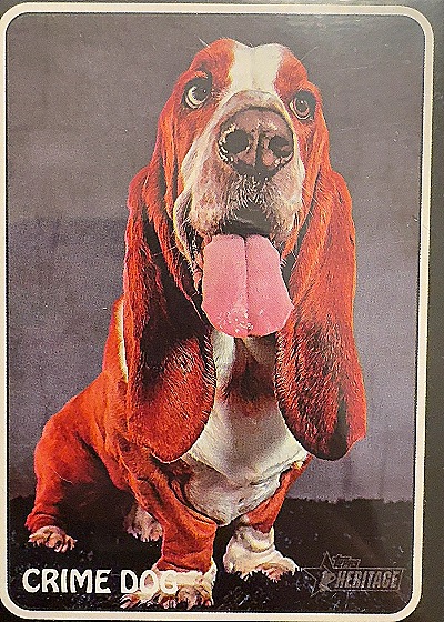 1975 Topps Zoo's Who Stick-Ons Crime Dog — front
