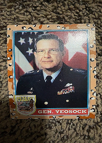 Gen. Yeosock 1991 Topps Desert Storm — front