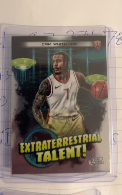 2023-24 Topps Chrome Cosmic #ET-18 Cam Whitmore Extraterrestrial Talent — front