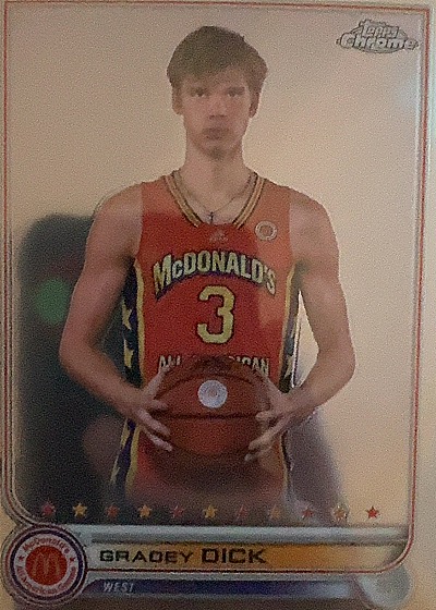 Gradey Dick 2022 Topps Chrome McDonald's All American — front
