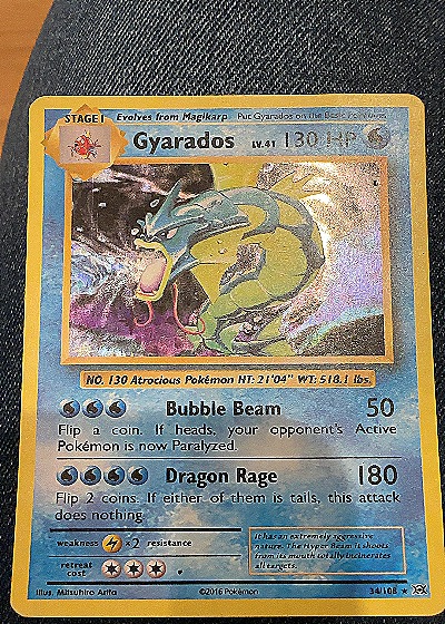 2016 Pokémon #34/108 Gyarados — front