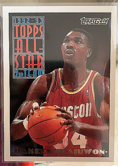 1992-93 Topps All-Star 2nd Team Hakeem Olajuwon — front