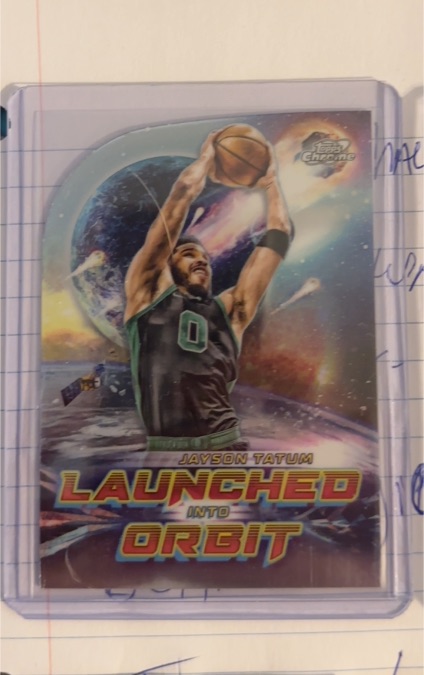 2023-24 Topps Chrome Cosmic Launched Into Orbit Jayson Tatum — front