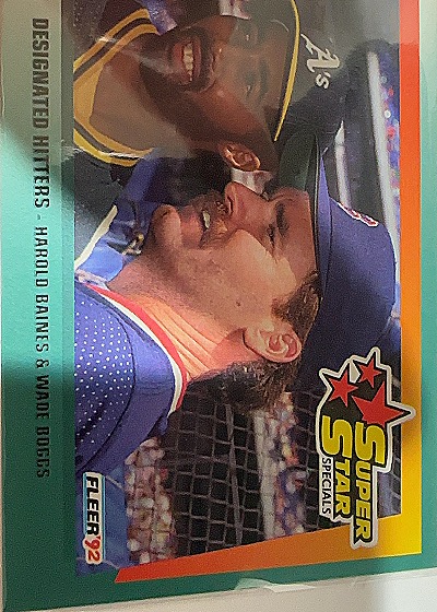 1992 Fleer #707 Harold Baines / Wade Boggs — front