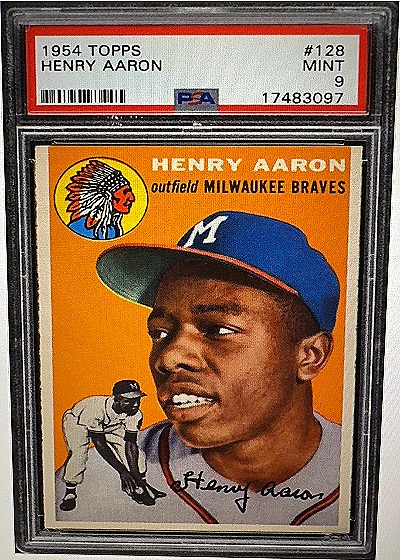 1954 Topps Henry Aaron #128 — front