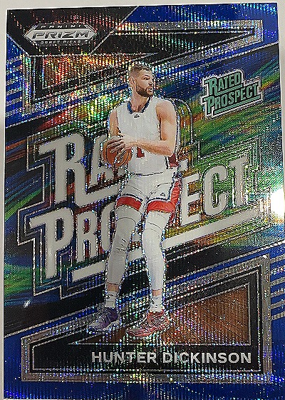 2024 Panini Prizm Draft Picks Rated Prospect Hunter Dickinson — front