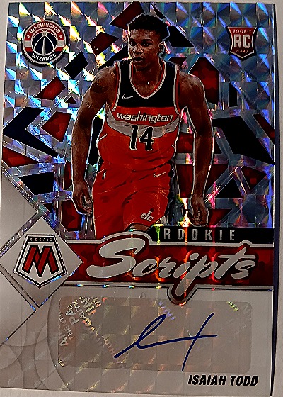 2021-22 Panini Mosaic Rookie Scripts Isaiah Todd — front