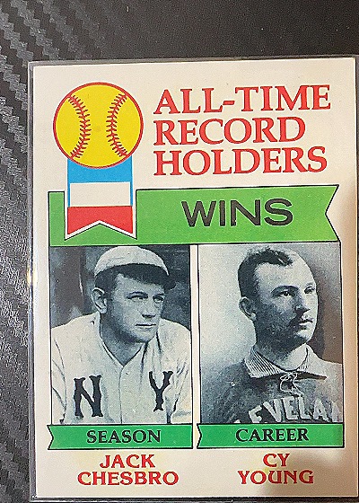 1979 Topps All-Time Record Holders: Wins (Jack Chesbro / Cy Young) — front