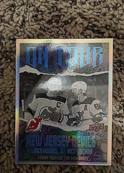 2024-25 Upper Deck On Tour Jack Hughes & Nico Hischier — front