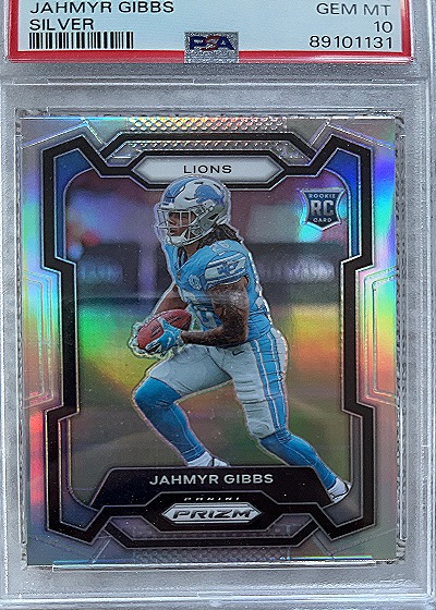 Jahmyr Gibbs 2023 Panini Prizm Silver Prizm RC — front