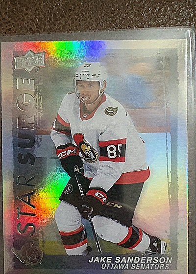 2023-24 Upper Deck Star Surge Jake Sanderson — front