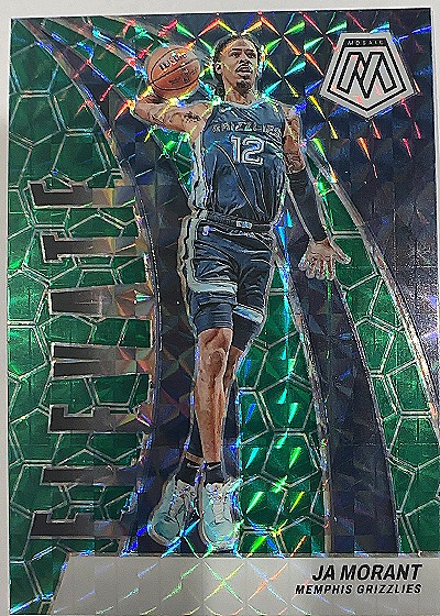 Ja Morant 2023-24 Panini Mosaic Elevate Green Prizm — front