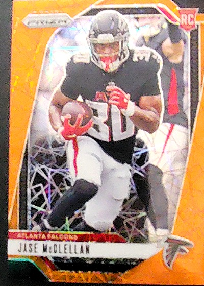 Jase McClellan 2024 Panini Prizm Orange Lazer Rookie Card — front