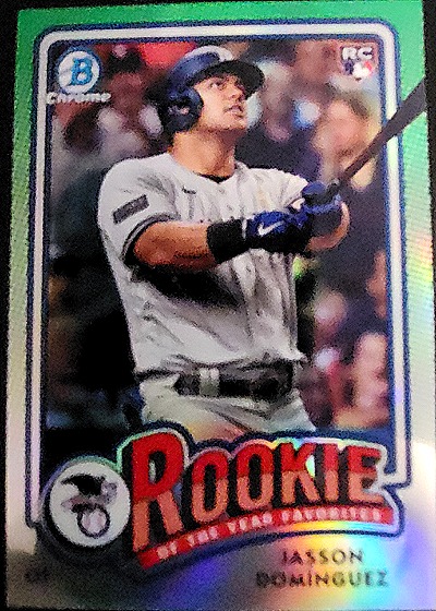 2024 Bowman Chrome Rookie of the Year Favorites Jasson Dominguez — front