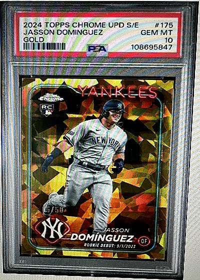 2024 Topps Chrome Update S/E Jasson Dominguez Gold — front