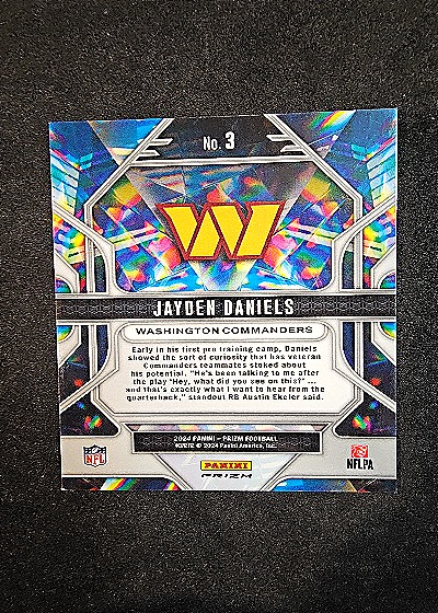 2024 Panini Prizm Prizmatic Jayden Daniels #3 Rookie RC — front