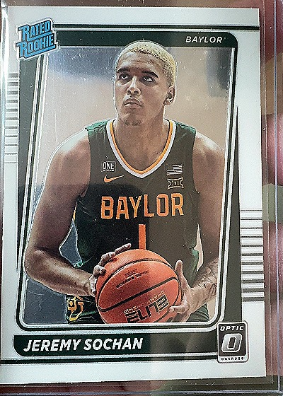 2022 Panini Chronicles Draft Picks Donruss Optic Rated Rookie Jeremy Sochan — front