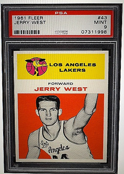 1961 Fleer Jerry West #43 — front