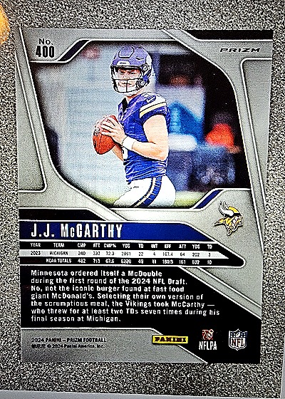 2024 Panini Prizm #400 J.J. McCarthy — front