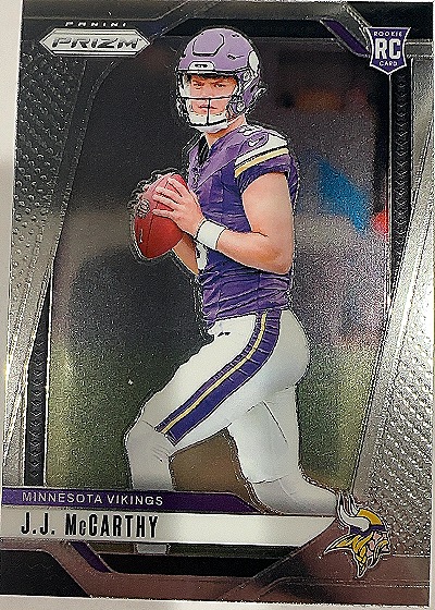 J.J. McCarthy 2024 Panini Prizm Rookie Card — front