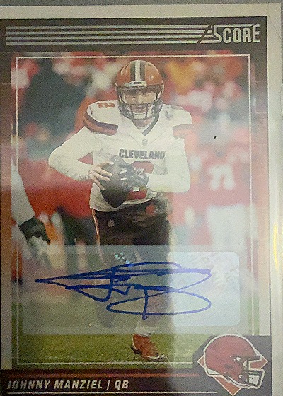 Johnny Manziel Score Autograph — front
