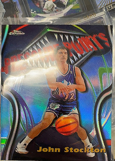 1997-98 Topps Chrome Pressure Points John Stockton — front