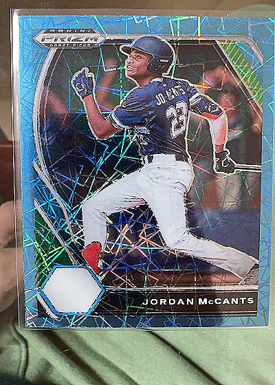 Jordan McCants 2021 Panini Prizm Draft Picks Blue Pulsar — front