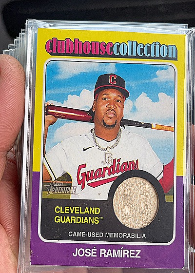 2024 Topps Heritage Clubhouse Collection José Ramírez — front