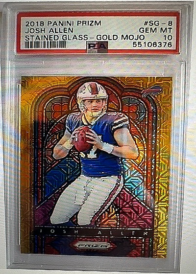 2018 Panini Prizm Stained Glass Gold Mojo Josh Allen — front