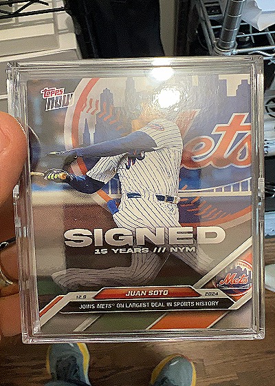 2024 Topps Now Juan Soto Signed 15 Years /// NYM — front
