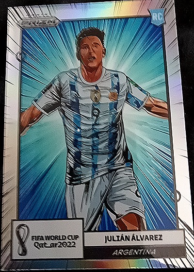 2022 Panini Prizm World Cup Qatar Manga Julián Álvarez RC — front