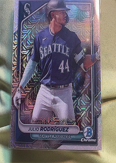 Julio Rodriguez 2024 Bowman Chrome Mega Mojo Refractor — front