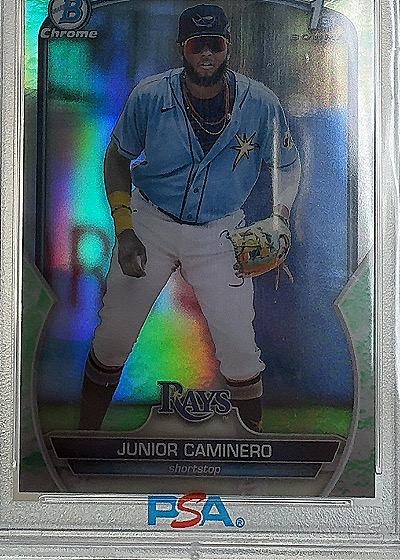 2023 Bowman Chrome Prospects Junior Caminero — front