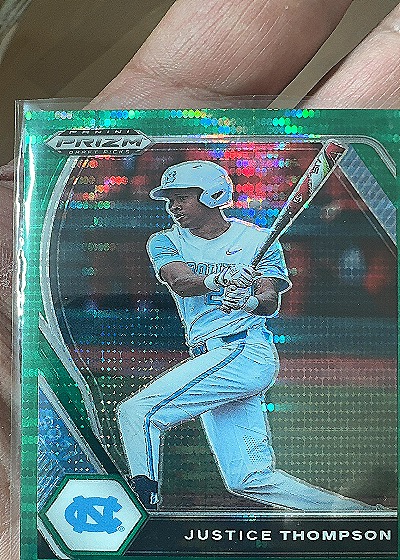 2021 Prizm Draft Picks Justice Thompson — front