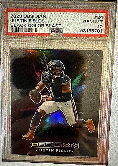 2023 Obsidian Justin Fields Black Color Blast — front