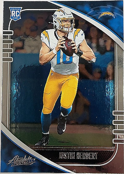 2020 Panini Absolute Justin Herbert Rookie Card — front